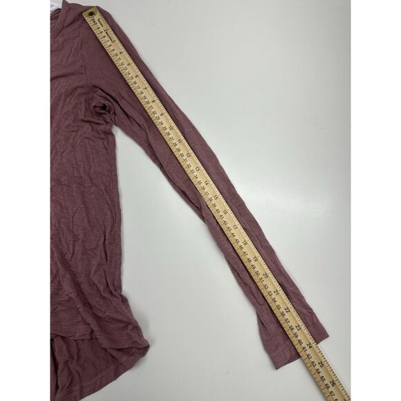 American Eagle Womens Shirt Small Pink Long Sleeve Button Up Soft & Sexy Slub - Picture 9 of 11